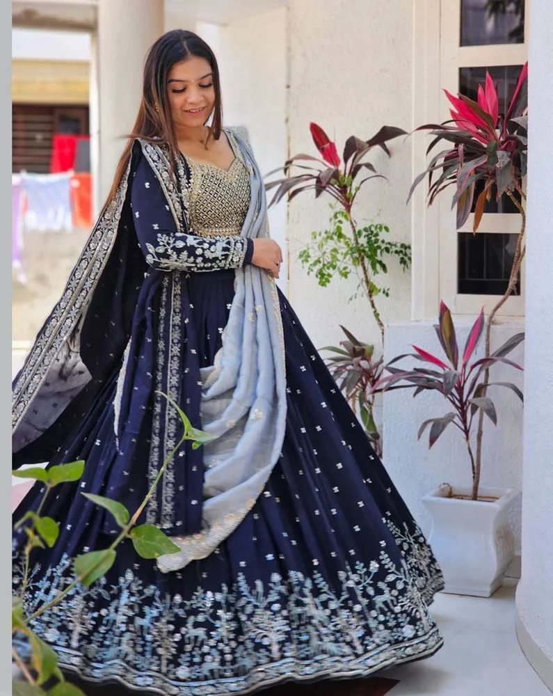 Faux Georgette Wedding Lehenga Choli with Heavy Embroidery