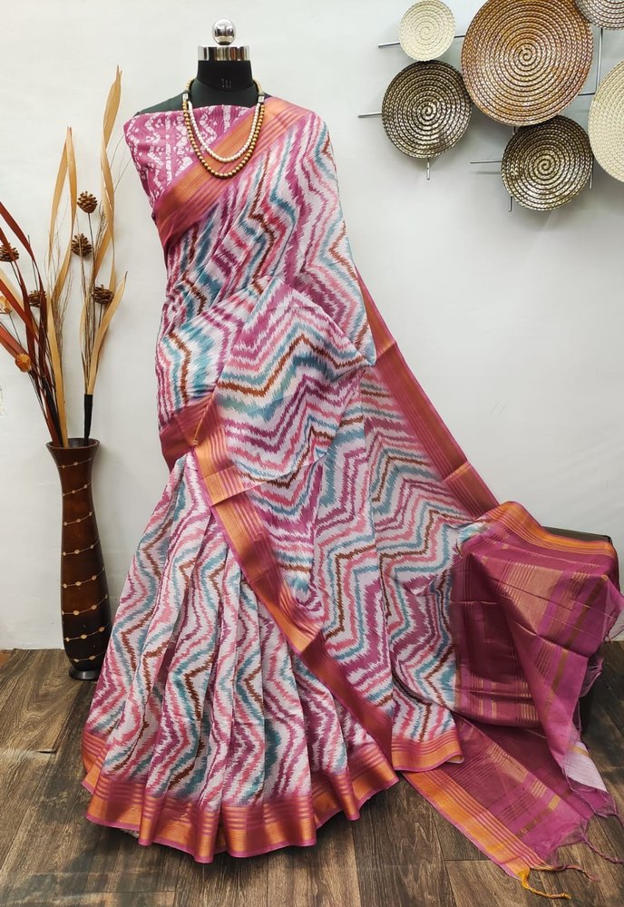 Very soft and too pretty feel chanderi cotton saree