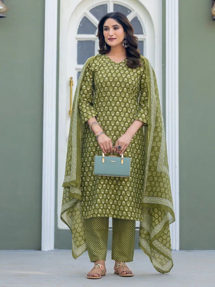 Ladies Kurti Pant Dupatta Set