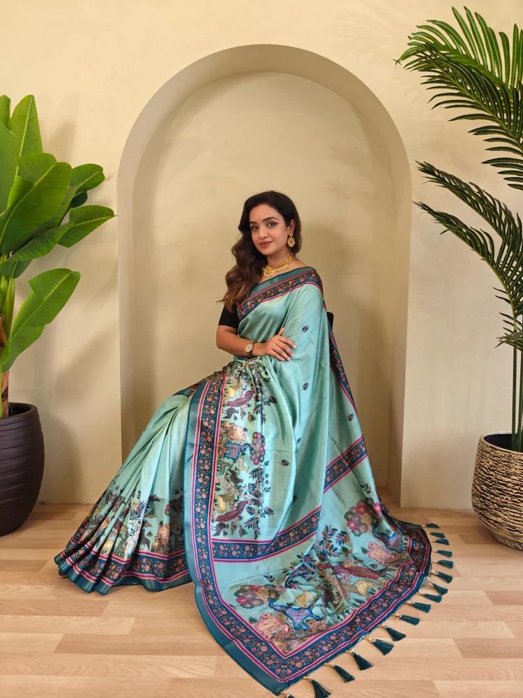 Kalamkari Soft Silk Saree