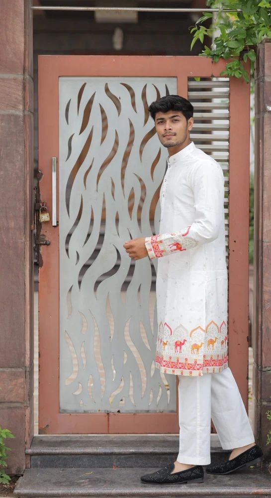 Mumal jacquard designer kurta