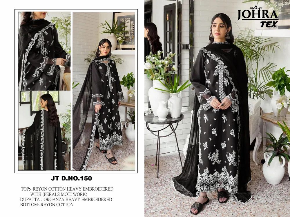 Rayon Cotton Heavy Embroidered Suit