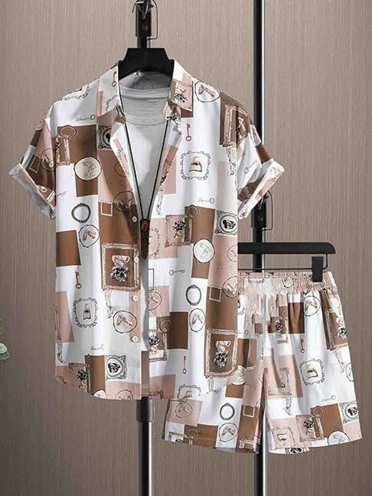 Small Polyester Men Co Ord Set