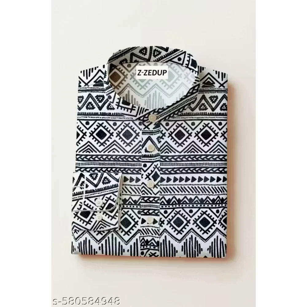 Men Black Cotton Blend Short Kurta