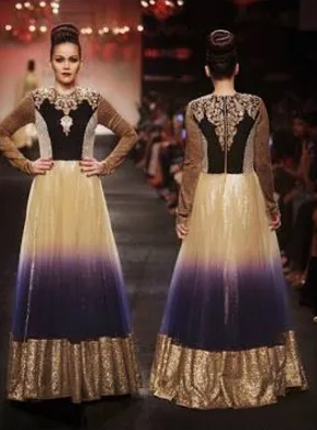 Printed Crape Sleeves D No 11014Semi Stitched Suits