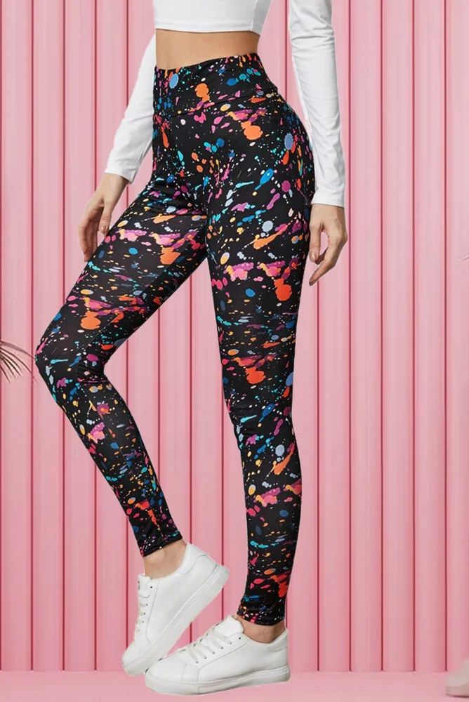 Ladies Multicolored Printed Leggings