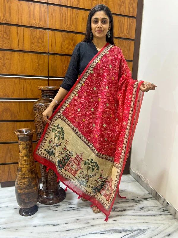 Bandhita Chanderi Cotton Dupatta