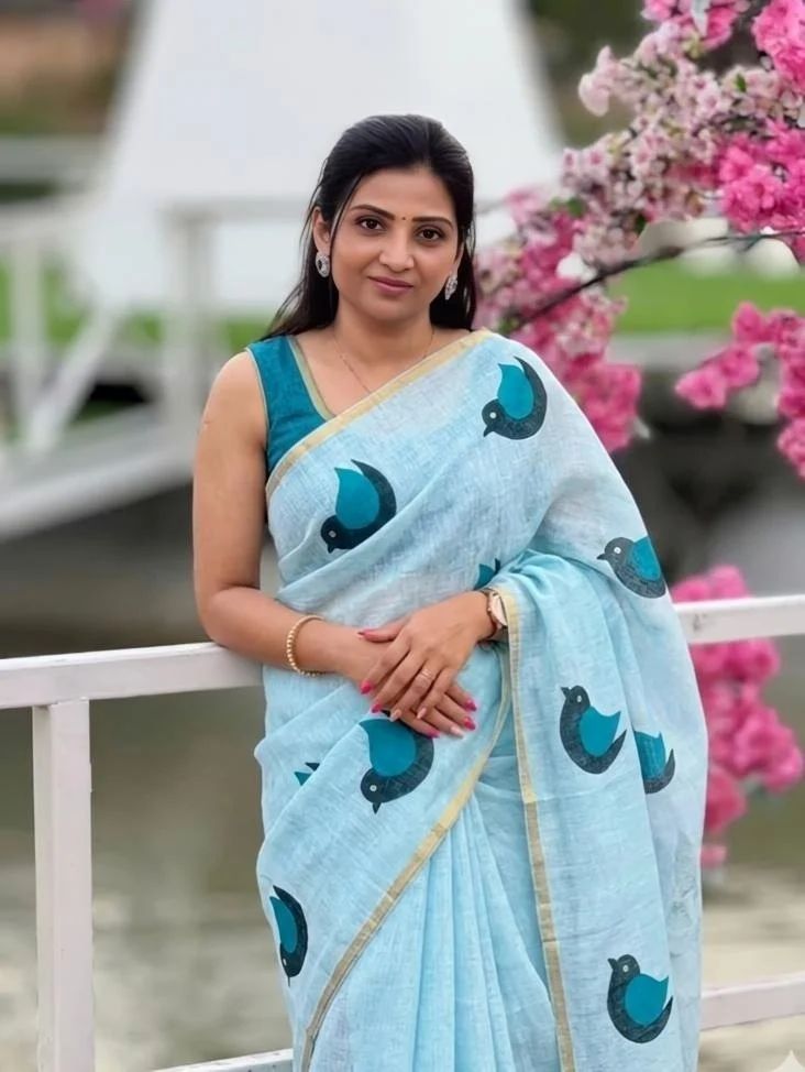 Linen Cotton Saree
