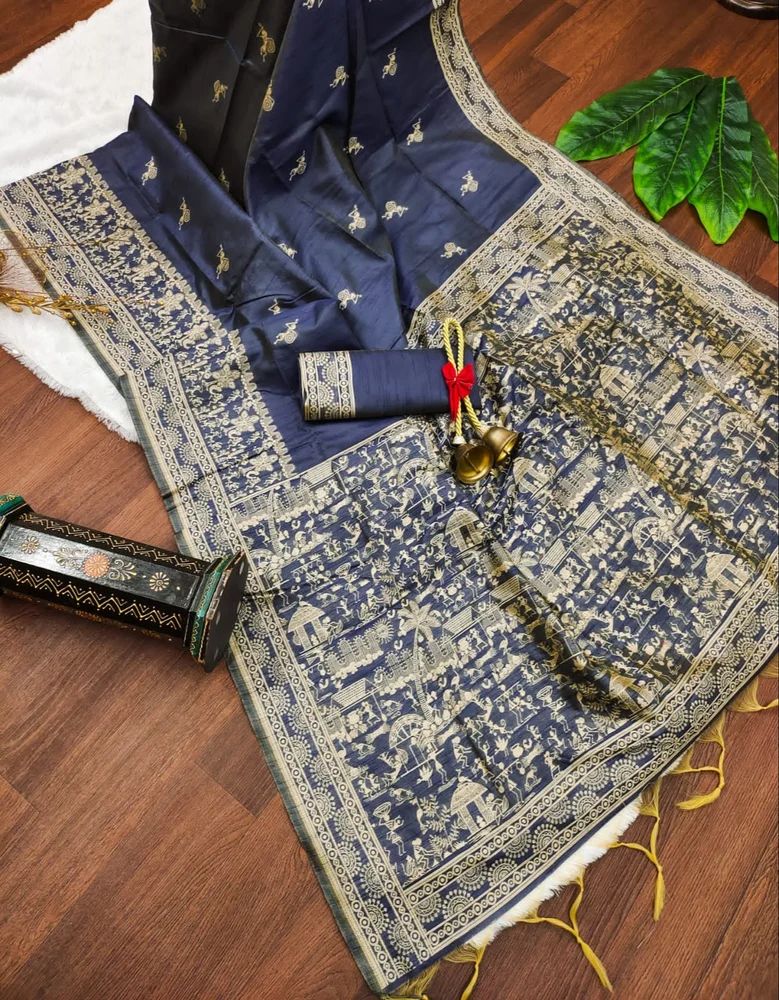 Ladies Raw Silk Uniform Saree