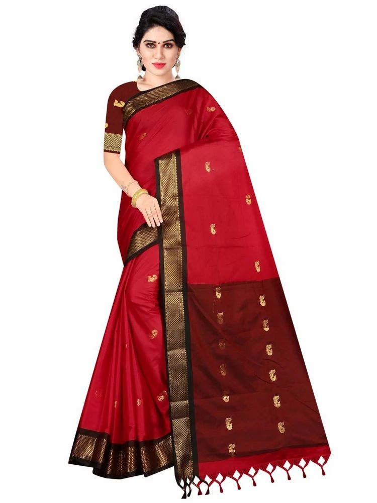 Red Banarasi Silk Saree