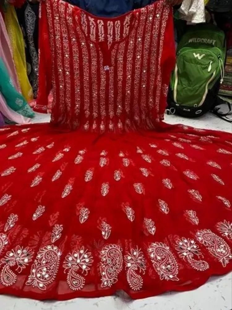 56 Kali Georgette Chikankari