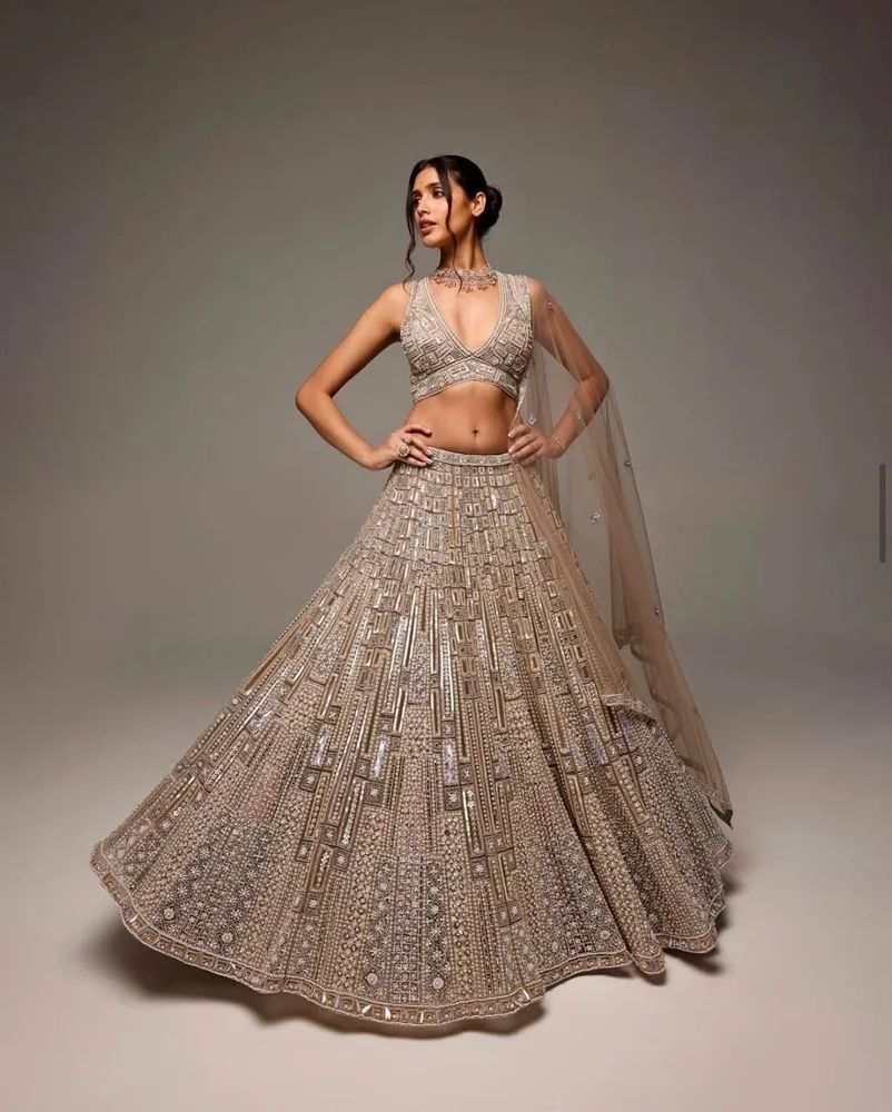 Heavy Bridal Designer Sequins & Stone Work Lehenga Choli