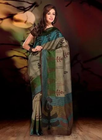 Raw Silk Saree (MUM0040534)