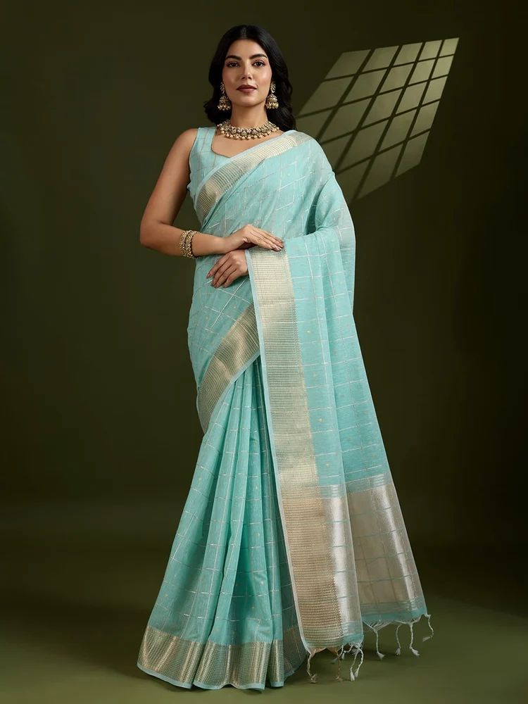 Soft Tissue Linen Silk Saree