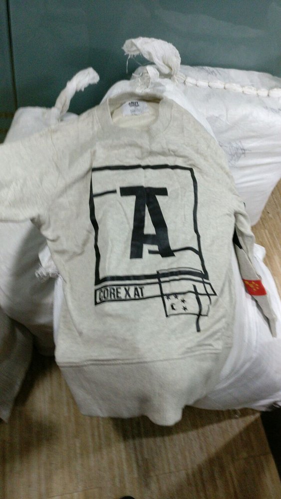 White Printed Full T Shirt