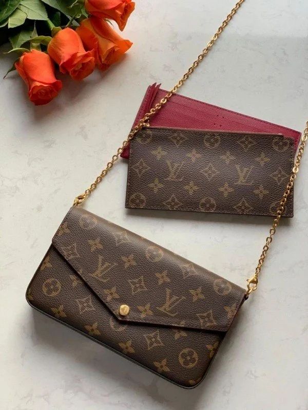 Louis_Vuitton_LV Felicie Monogram Pochette With OG Box & Dust Bag (Brown - 731)