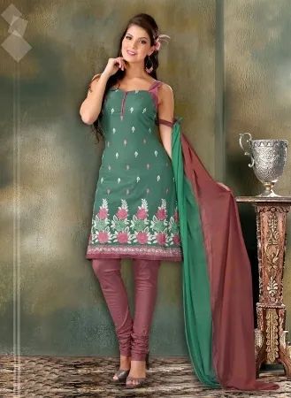 Embroidered Cotton Suit