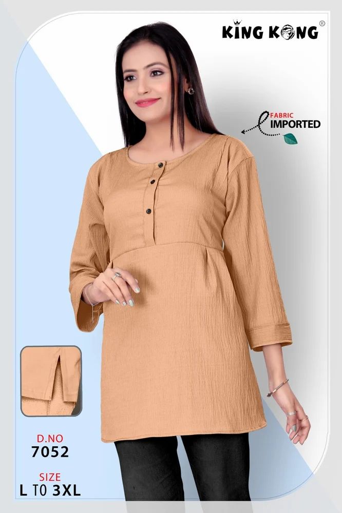 Imported Rayon Casual Wear Short Kurti Size L to 3XL