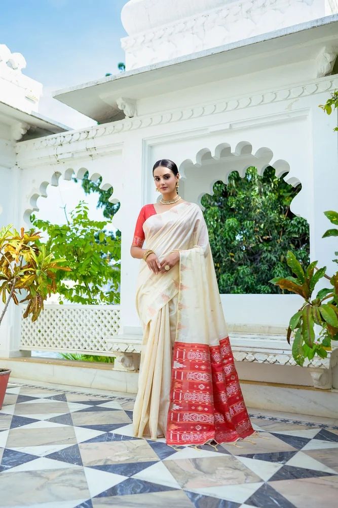 Yellow Premium Paper Silk Saree