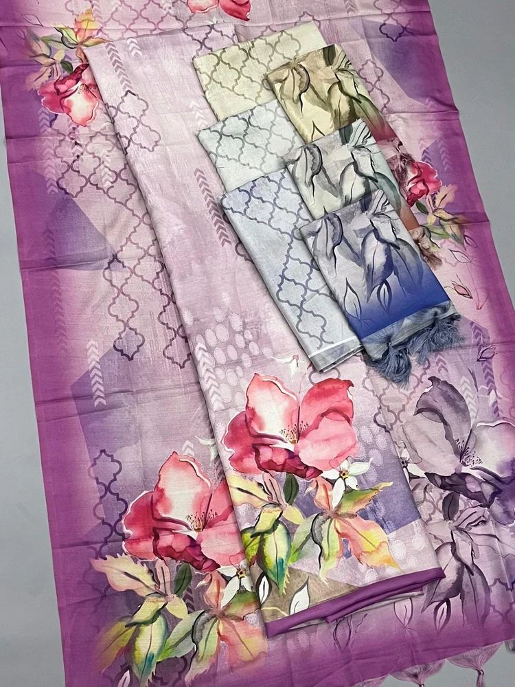 Vishnu Weaves  Tussar Silk Unstitched Suit