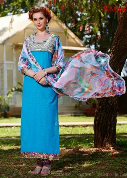 Cotton Lawn With Embroidery Suit D No 9
