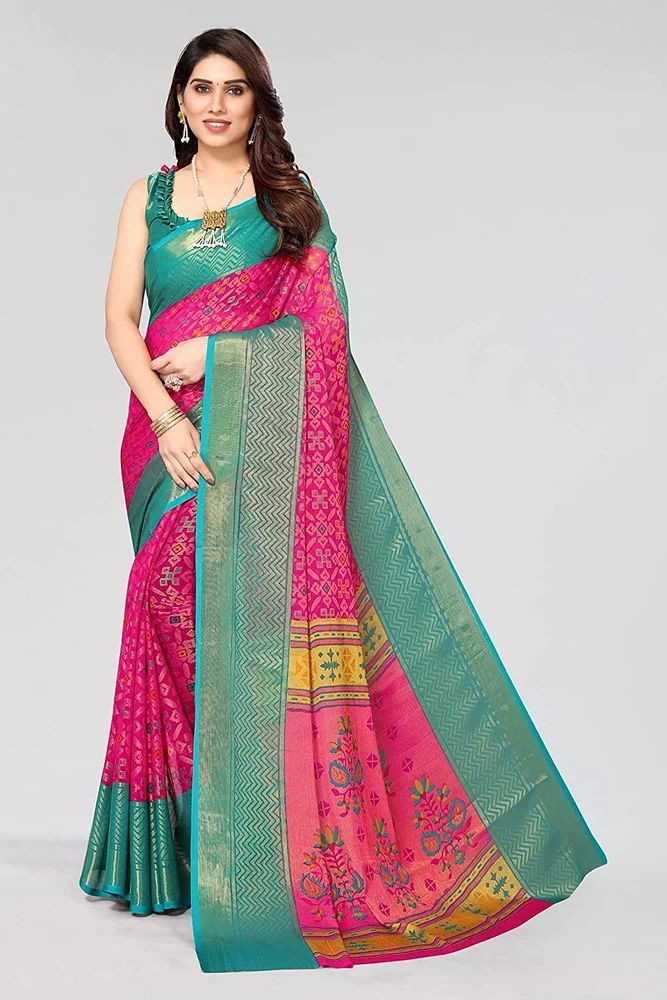 Leeza Store Toned Ethnic Motifs Bhagalpuri Brasso Saree