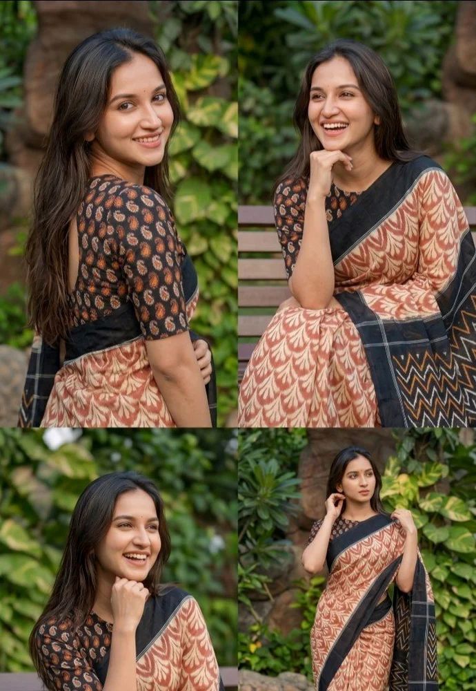 Plain Linen Saree