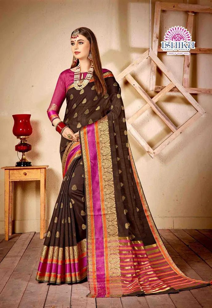 Mercerised cotton saree