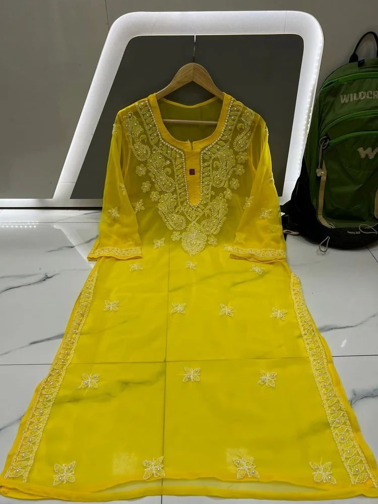 Georgette Chikankari Kurti