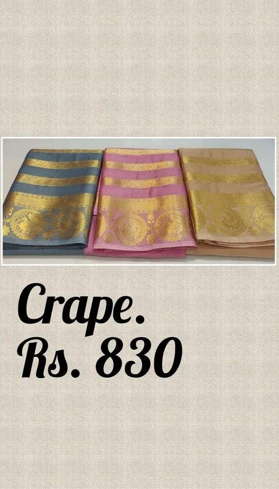 Designer Crepe Silk Saree