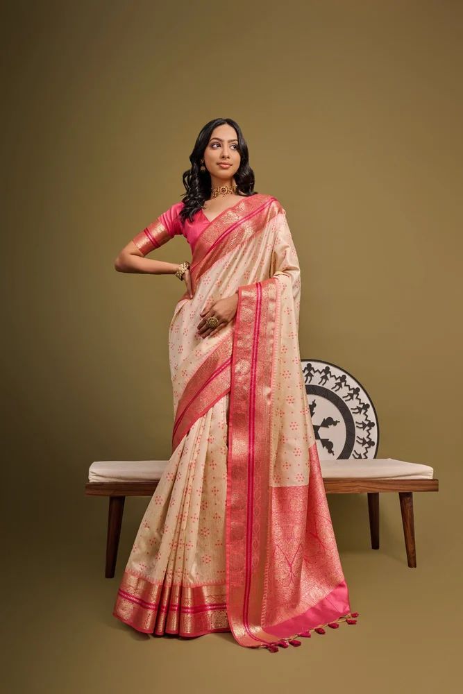 Yellow  Wedding Raw Silk Saree