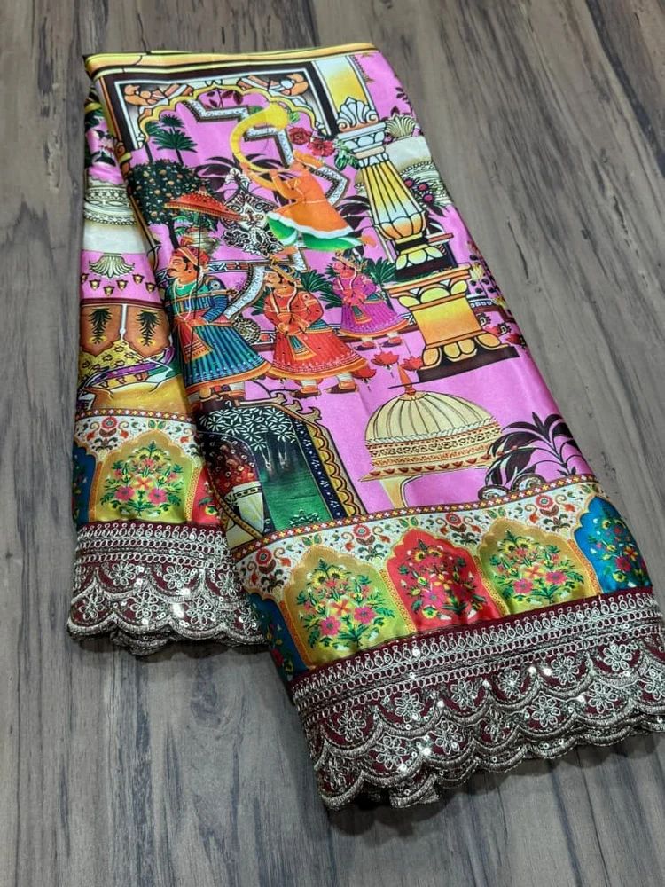Gaji Silk Pashmina Print Saree