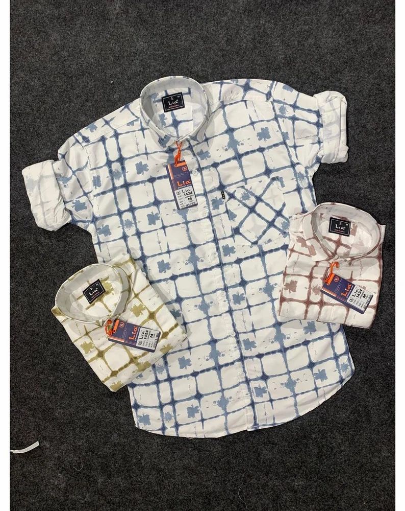 Men Cotton Check Shirt