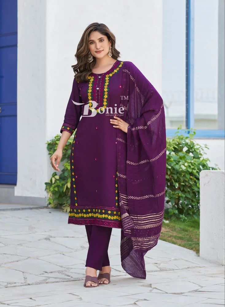 Silk Kurti Pant With Dupatta