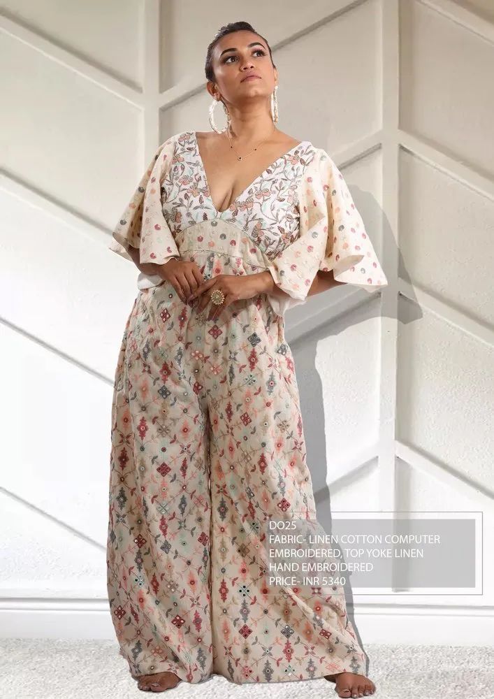 Multi Colour Linen Jumpsuit