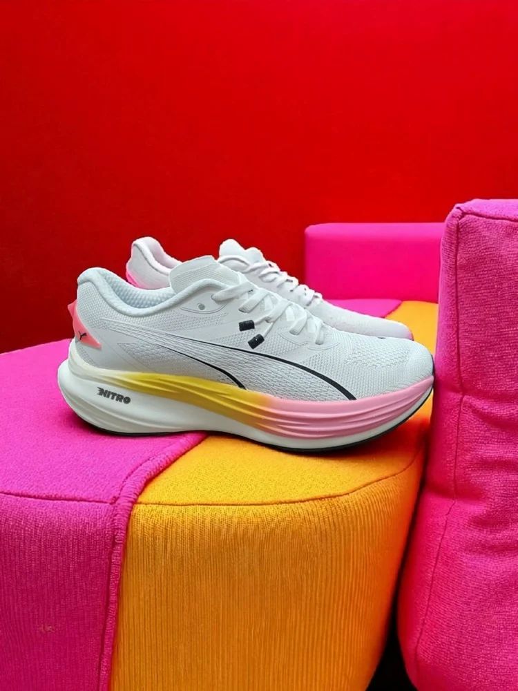 Puma Womens Deviate Nitro 3 White Orange