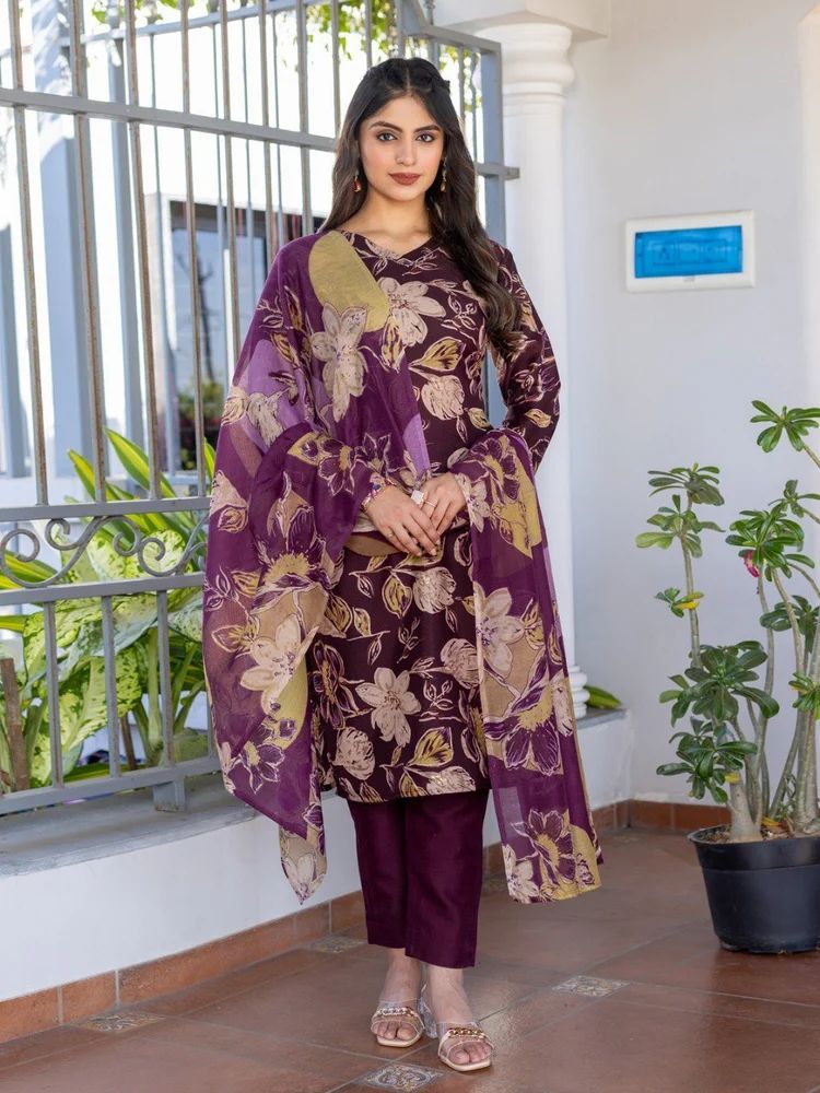 Printed Cotton Salwar Suit Set