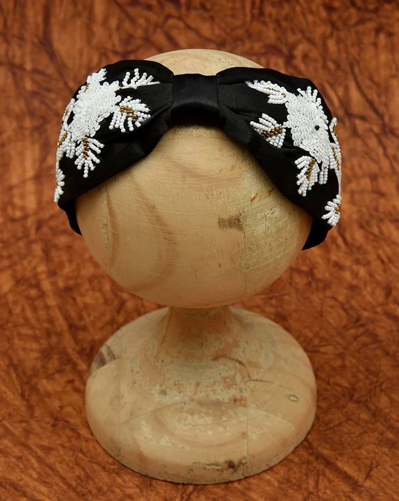 Embroidered Beaded Hairband