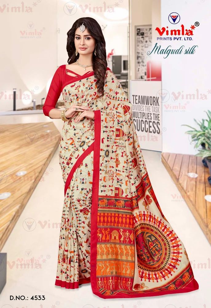 Daily Wear Multicolour Saree (4533-4534_C)