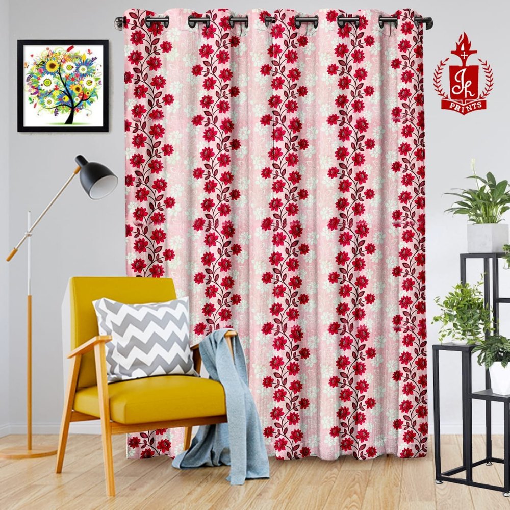 Floral Print Polyester Curtain Fabrics