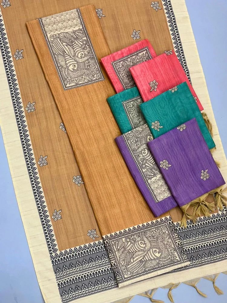 Vishnu Weaves  Tussar Silk Unstitched Suit