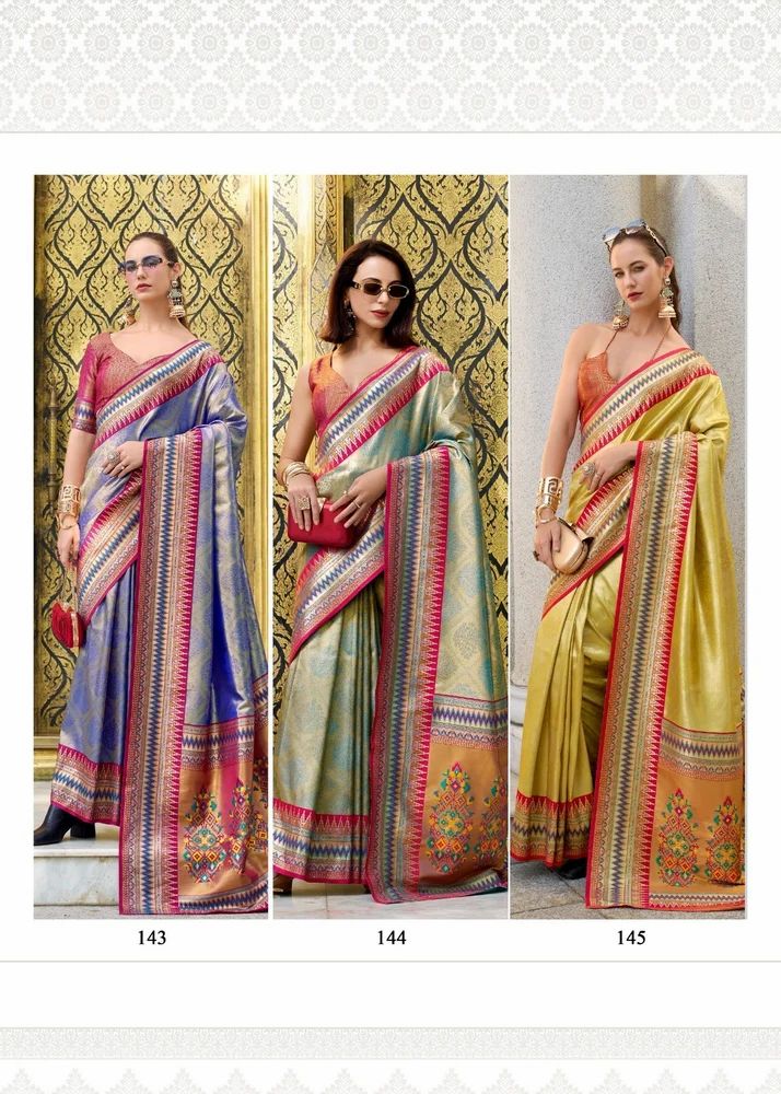 Tissue Ikkat Silk Sarees
