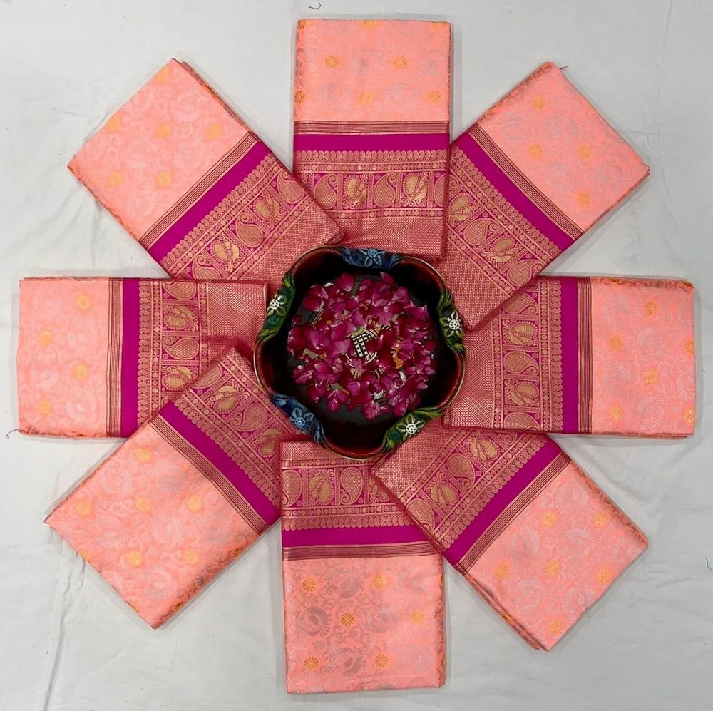 Soft Lichi Silk Designer Saree